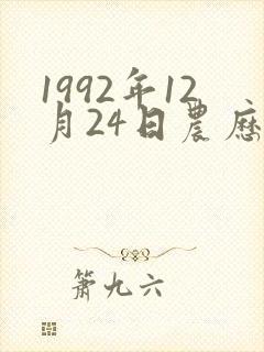 1992年12月24日农历命理