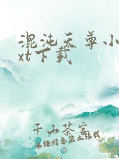 混沌天尊小说txt下载