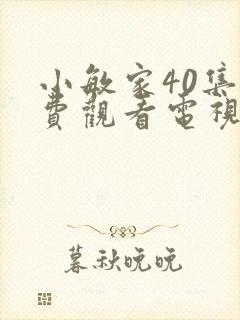 小敏家40集免费观看电视剧