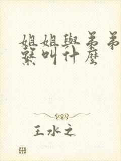 姐姐与弟弟的关系叫什么