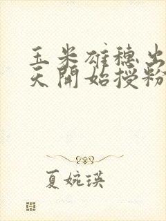 玉米雄穗出来几天开始授粉