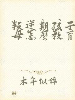 叛逆期孩子打父母怎么教育