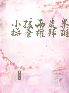 小孩两岁半离婚抚养权归谁抚养
