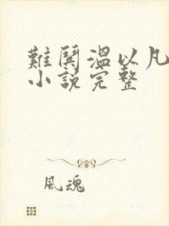 难哄温以凡桑延小说完整
