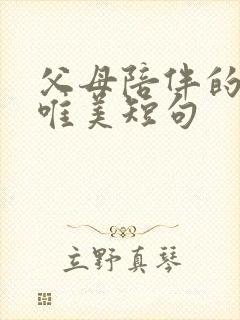 父母陪伴的句子唯美短句