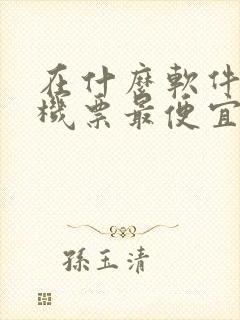 在什么软件上订机票最便宜
