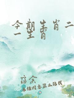 今期生肖二四开一生肖