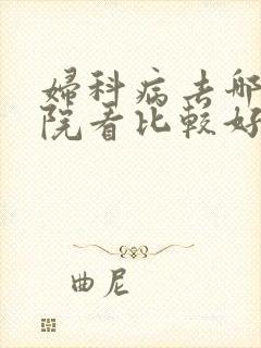 妇科病去哪家医院看比较好