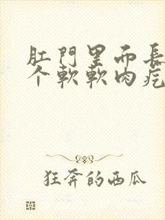 肛门里面长了一个软软肉疙瘩
