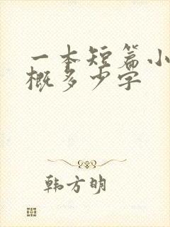 一本短篇小说大概多少字