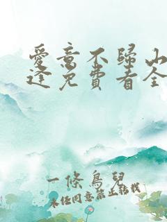 爱意不归山水不逢免费看全集短剧