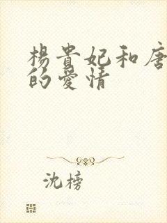 杨贵妃和唐玄宗的爱情