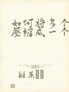 如何将多个文档压缩成一个压缩包