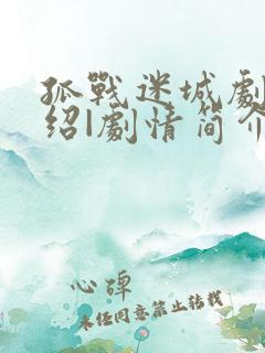 孤战迷城剧情介绍|剧情简介