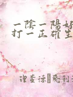 一阴一阳好发财打一正确生肖