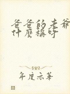 爸爸的老爷爷叫什么称呼