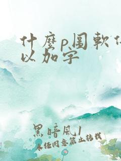 什么p图软件可以加字