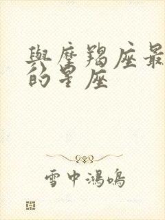与摩羯座最不配的星座