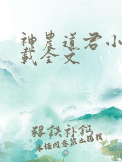 神农道君小说下载全文