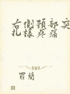 右侧颈部突然针扎样疼痛