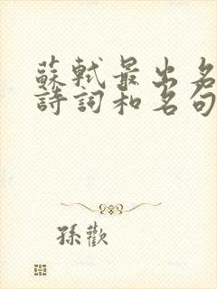苏轼最出名十首诗词和名句