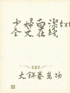 少妇白洁txt全文在线