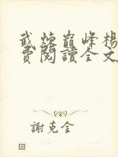 武炼巅峰杨开免费阅读全文