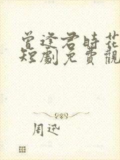曾逢君时花照眼短剧免费观看全集