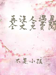 再没人遇见小说全文免费阅读