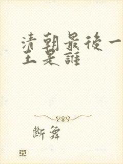 清朝最后一个帝王是谁