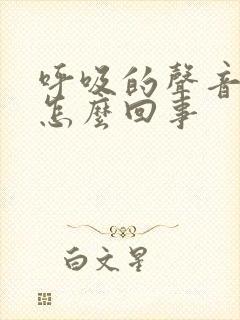 呼吸的声音大是怎么回事