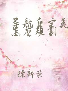 导航自定义路线怎么规划