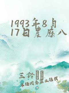 1993年8月17日农历八字命理