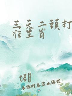 三天二头打一精准生肖