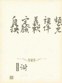 自定义视频ai换脸软件免费