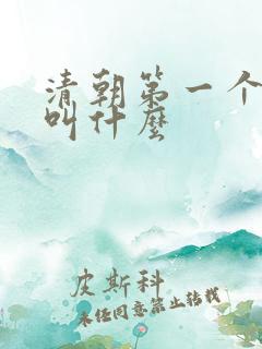 清朝第一个皇帝叫什么