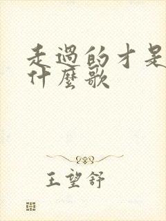 走过的才是路是什么歌