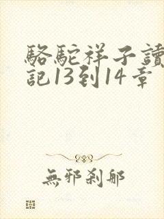 骆驼祥子读书笔记13到14章 骆驼祥子读书笔记13到14章