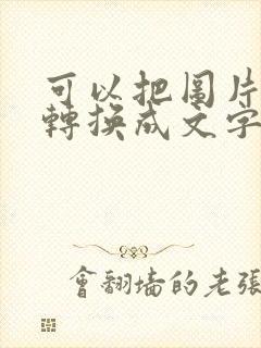 可以把图片文字转换成文字的软件