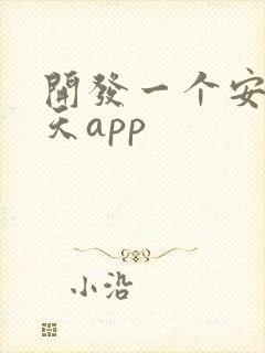 开发一个安卓聊天app