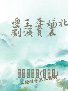 傻王夺嫡北凉短剧演员表 傻王夺嫡北凉短剧演员表