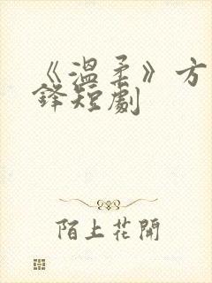 《温柔》方萍陈锋短剧 《温柔》方萍陈锋短剧