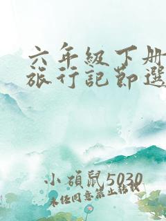 六年级下册骑鹅旅行记节选笔记图片