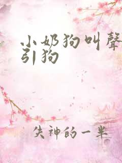 小奶狗叫声音吸引狗 小奶狗叫声音吸引狗