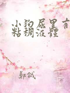 小狗尿里有白色粘稠液体 小狗尿里有白色粘稠液体