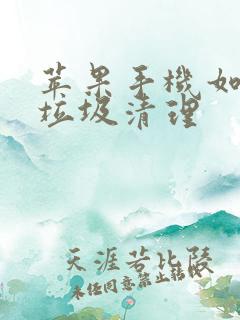 苹果手机如何清垃圾清理