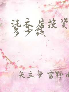 洗衣店投资成本多少钱
