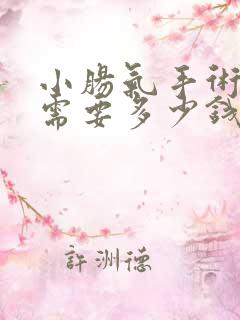 小肠气手术一般需要多少钱