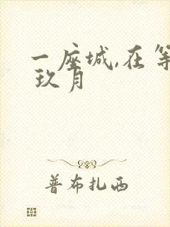一座城,在等你 玖月