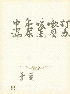 中年咳嗽打喷嚏漏尿怎么办